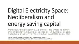 Digital Electricity Space: Neoliberalism and energy saving