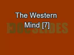 The Western Mind [7]