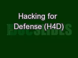 Hacking for Defense (H4D)