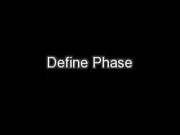 Define Phase