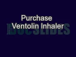 Purchase Ventolin Inhaler