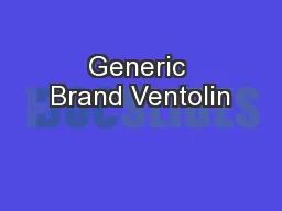 Generic Brand Ventolin