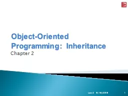 Object-Oriented Programming: Inheritance