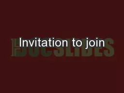 Invitation to join