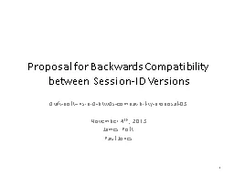 Proposal for Backwards Compatibility between Session-ID Ver