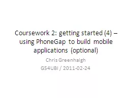 Coursework 2: getting started (4) – using