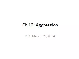Ch  10: Aggression