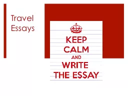Travel Essays