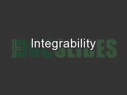 Integrability