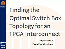 Finding the Optimal Switch Box Topology for an FPGA Interco