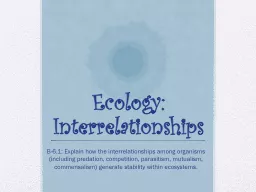 Ecology: Interrelationships
