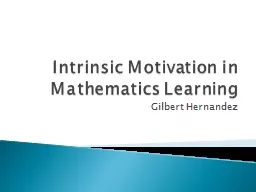 Intrinsic Motivation in Mathematics Learning
