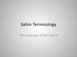 Satire Terminology