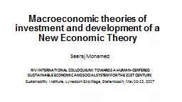Macroeconomic theories of investment and development of a N