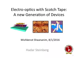Electro-optics with Scotch Tape: A new