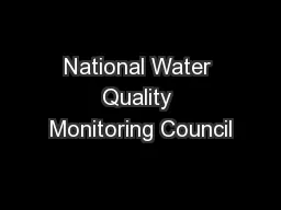 National Water Quality Monitoring Council