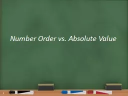 Number Order vs. Absolute Value