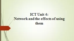 ICT Unit 4:
