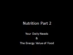 Nutrition Part 2