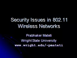 Security Issues in 802.11 Wireless Networks
