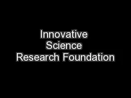 Innovative Science Research Foundation