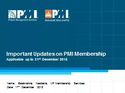 Important Updates on PMI Membership
