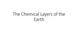 The Chemical Layers of the Earth