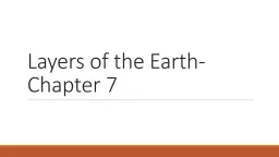 Layers of the Earth- Chapter 7
