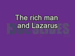 The rich man and Lazarus