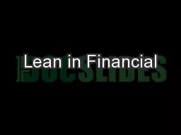 Lean in Financial