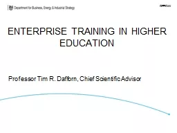 Enterprise Training in Higher Education