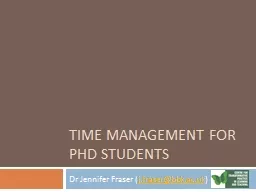 Time management for PHD students