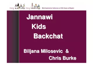 Jannawi Jannawi Kids Kids Backchat Backchat Biljana Mi