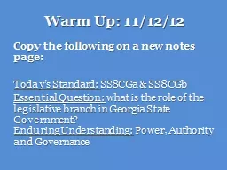 Warm Up: 11/12/12