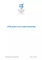 Chartered Institute of Taxation  Version  Dec  LITRG