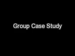 Group Case Study
