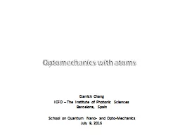 Optomechanics with atoms