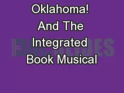 Oklahoma! And The Integrated Book Musical