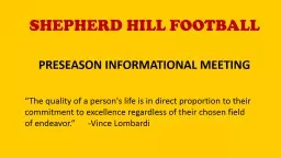 SHEPHERD HILL FOOTBALL