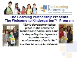 The Learning Partnership Presents