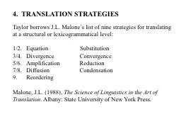 4.  TRANSLATION STRATEGIES