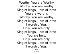 Worthy, You are Worthy