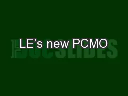 LE’s new PCMO
