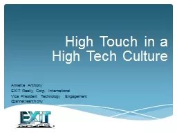 High Touch in a High Tech Culture