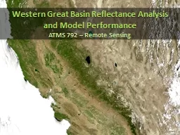 Western Great Basin Reflectance Analysis
