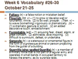 Week 6 Vocabulary #26-30