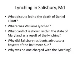 Lynching in Salisbury,