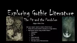 Exploring Gothic Literature