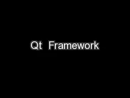 Qt  Framework