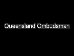 Queensland Ombudsman
